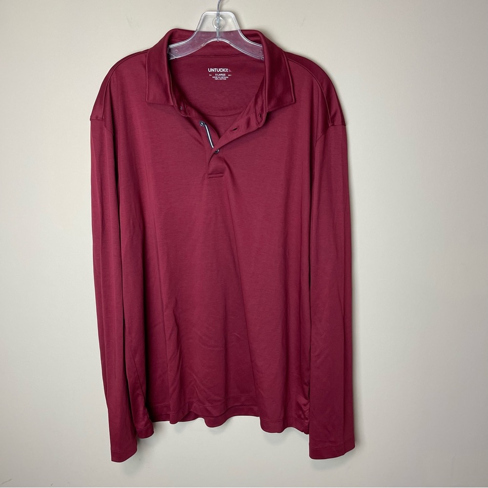 UNTUCKit Mens Damaschino long sleeved polo